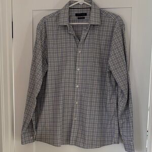 Tommy Hilfiger Blue and Yellow Plaid Button Down Shirt